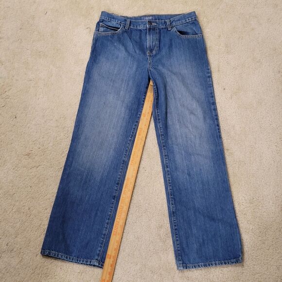 Old Navy Jeans Womens 14 Blue Distressed Wash Straight Mid Rise Jean (31… - Picture 3 of 12